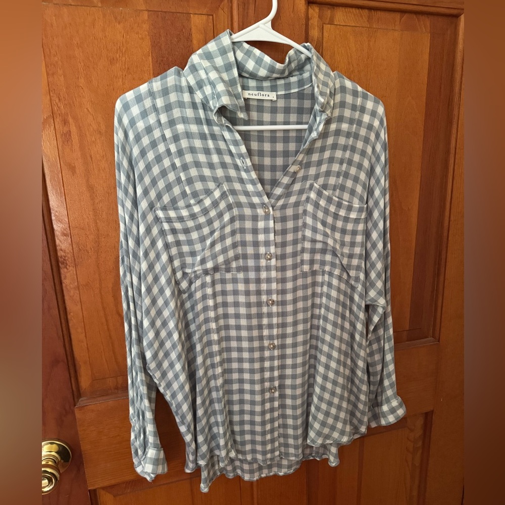 Neuflora Light Blue Gingham Shirt